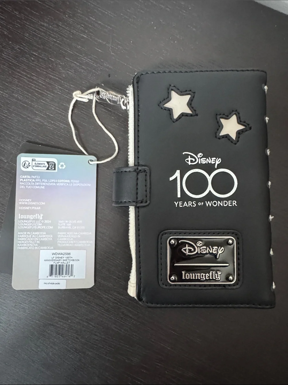 Loungefly Disney 100 Mickey Mouse Sketchbook Set- backpack, wallet and ears